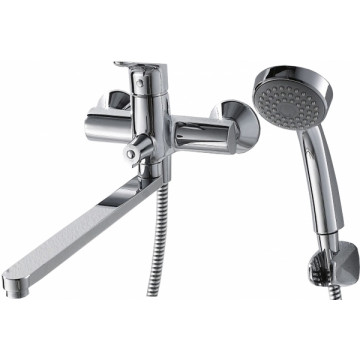 Смеситель для ванны c длинным изливом с аксессуарами Bravat Drop F64898C-LB