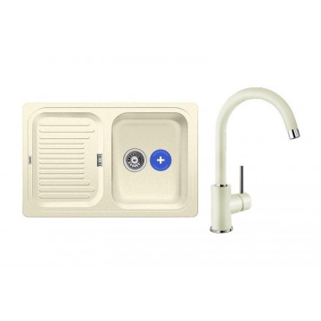 Комплект мойка Blanco Classic 45 S и смеситель Blanco Mida Silgranit, жасмин 521311M2