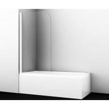 Стеклянная шторка для душа WasserKRAFT Leine 35P01-80WHITE распашная, одностворчатая