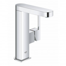 Смеситель для раковины GROHE Plus 23872003 со сливным гарнитуром, поворотный излив, M-Size, гладкий