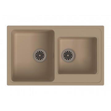 Кухонная мойка Ewigstein Elegant 80D 78х48 см, бежевый