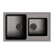 Кухонная мойка Ewigstein Elegant 80D 78х48 см, черный