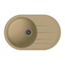 Кухонная овальная мойка Ewigstein Elegant R50F 75.2х47 см, бежевый