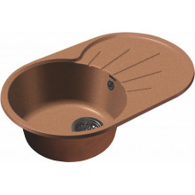 Кухонная овальная мойка GranFest GF-R750L 75х46 см, терракот
