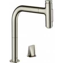 Смеситель для кухни Hansgrohe Metris Select M71 73819800 сталь
