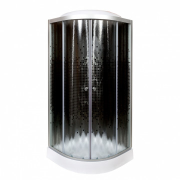 Душевая кабина Deto L 801 с гм. и эл. BLACK 100x100