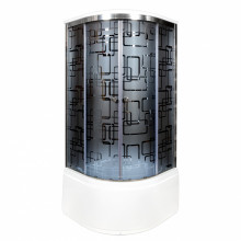 Душевая кабина Deto BМ4510 с электрикой BLACK 100x100