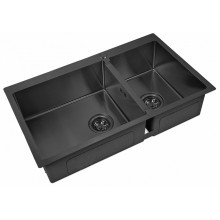 Мойка для кухни Zorg PVD 78-2-51-L GRAFIT графит