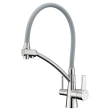 Смеситель для кухни Gappo G4398-17 хром/серый