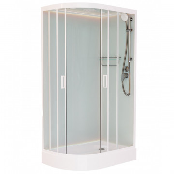 Душевая кабина Frank F418R White правая 100х80