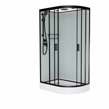 Душевая кабина Frank F418L Black левая 100х80