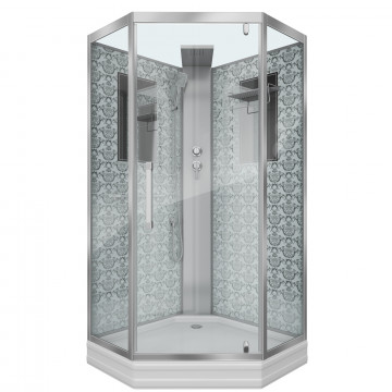 Душевая кабина Niagara Luxe NG-7717WBK 100х100 серебро