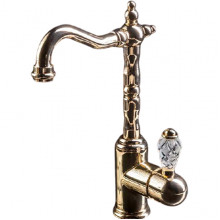 Смеситель для раковины Boheme Crystal 282-CRST золото