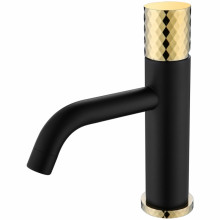 Смеситель для раковины Boheme Stick 121-BG черный/золото