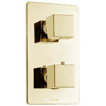 Смеситель для душа Bossini Cube Z00061.021 с термостатом золото