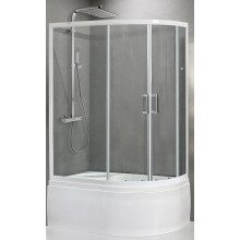 Душевой уголок Royal Bath RB 8120BK-T-L (прозрачное) левый