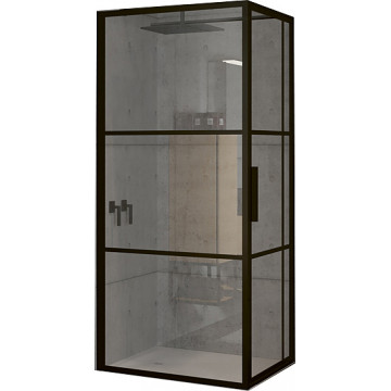 Душевой уголок Riho Grid GB203 GB2130100 130x100 черный матовый/прозрачное