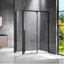 Душевой уголок Vincea Lugano VSR-1L1012CLB-1 120х100 черный/прозрачное