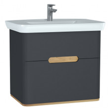 Тумба с раковиной подвесная Vitra Sento 60836 80 матовый антрацит