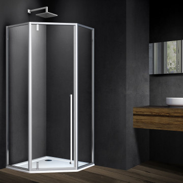 Душевой уголок Vincea Penta VSP-3P100CL 100х100 хром/прозрачное
