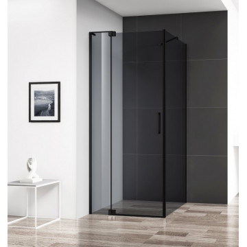 Душевой уголок Cezares Slider SLIDER-AH-1-100-70/80-GRIGIO-NERO 100х70/80 черный/серое