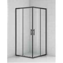 Душевой уголок Cezares Eco ECO-O-A-2-100-C-NERO 100х100 черный/прозрачное