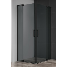 Душевой уголок Cezares Slider SLIDER-AH-2-90/100-100/110-GRIGIO-NERO 90х100 черный матовый/графит