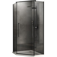 Душевой уголок Abber Ewiges Wasser AG05080B 80х80 черный/прозрачное