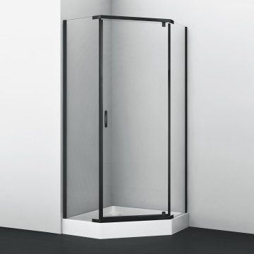 Душевой уголок WasserKRAFT Wiese 84P38 9070183 100х100 черный/прозрачное