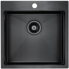 Мойка для кухни Paulmark Velten PM905151-GM 51х51 вороненая сталь