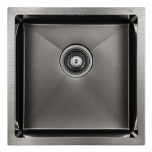 Мойка для кухни Paulmark Gerberg PM214444-GM 44х44 вороненая сталь
