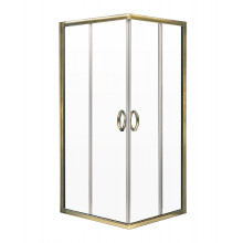 Душевой уголок Good Door Jazz Gold CR-80-C-G 80х80 золото/прозрачное стекло
