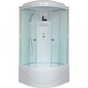 Душевая кабина Royal Bath RB100BK6-WT 100x100x217 белое/прозрачное стекло