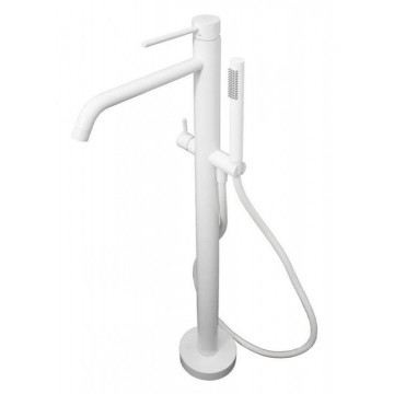 Смеситель для ванны с душем Paffoni Light LIG032BO белый матовый