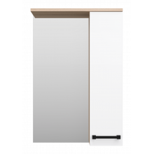 Зеркальный шкаф Misty Крафт-50 П-Кра-02050-011П правый белый/зебрано сахара