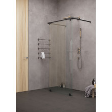 Душевая перегородка Creto Grazia 124-SP-100-220-CLN-10BLM 100 черный/прозрачное