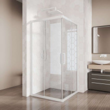 Душевой уголок Creto Divina 128-DEO-80-80-200-CLN-6WHT 80х80 белый/прозрачное