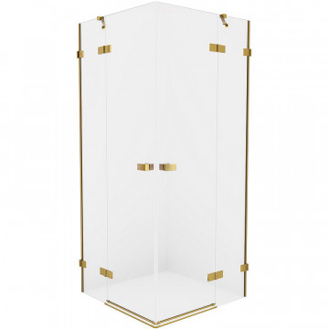 Душевой уголок New Trendy Avexa Gold EXK-1788 120x80 брашированное золото/прозрачное