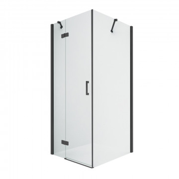 Душевой уголок New Trendy New Renoma Black L D-0203A/D-0111B 90х90 черный/прозрачное