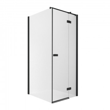 Душевой уголок New Trendy Reflexa Black R EXK-1343/EXK-0297 110х100 черный матовый/прозрачное