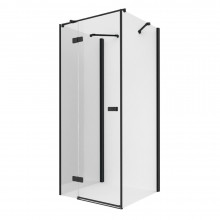 Душевой уголок New Trendy Reflexa Black L EXK-1375 100х110 черный/прозрачное