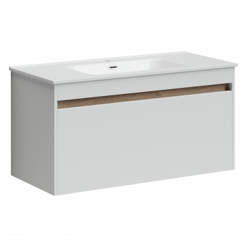 Тумба с раковиной Sancos Smart SM100W/CN7003 100 белый