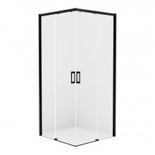 Душевой уголок New Trendy Prime Black D-0314A/D-0319A 90х110 черный матовый/прозрачное