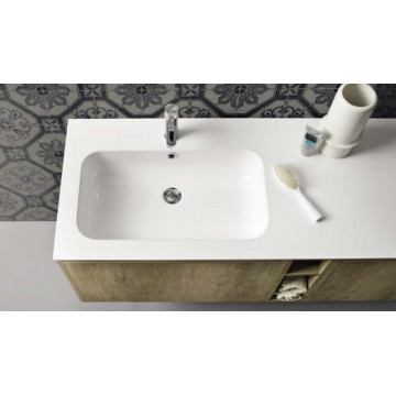 Раковина встраиваемая Cerasa Movida W00 VF1 01G2+T50 FUD 00G2/1200 SX левая bianco lucido