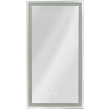 Зеркальный шкаф Art&Max Techno AM-Tec-350-650-1D-L-DS-F-Nero 35 с подсветкой левый черный