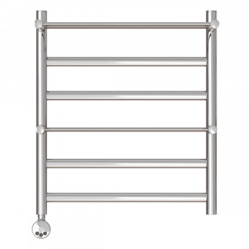 Полотенцесушитель электрический Point Артемида PN14156PE П4 500x600 c 2 полками, левый/правый хром