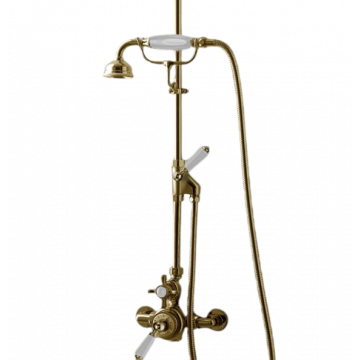 Душевой гарнитур Devon&Devon Doccia MARK618 белый/светлое золото