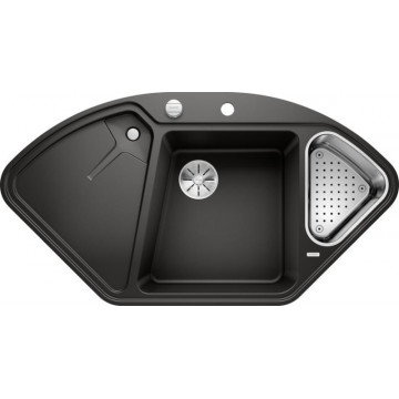 Мойка Blanco Delta II-F 525868 c клапаном-автоматом InFino черный