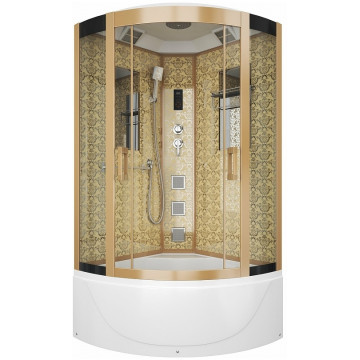 Душевая кабина Niagara Lux NG-7790G 90x90 с гидромассажем золото/прозрачное