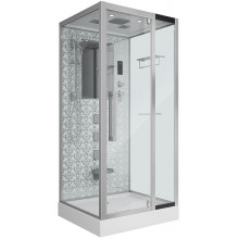 Душевая кабина Niagara Lux NG-7714W 100x90 с гидромассажем хром/прозрачное